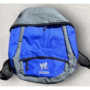 WWE Blue Promo Backpack Y2K Vintage Bag Sovran